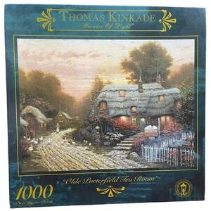 Thomas Kinkade 1000 PC Puzzle Olde Porterfield Tea Room SEALED 1999 VTG
